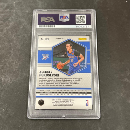 2020-21 Panini Mosaic #226 Aleksej Pokusevski Signed Card AUTO PSA Slabbed RC Th