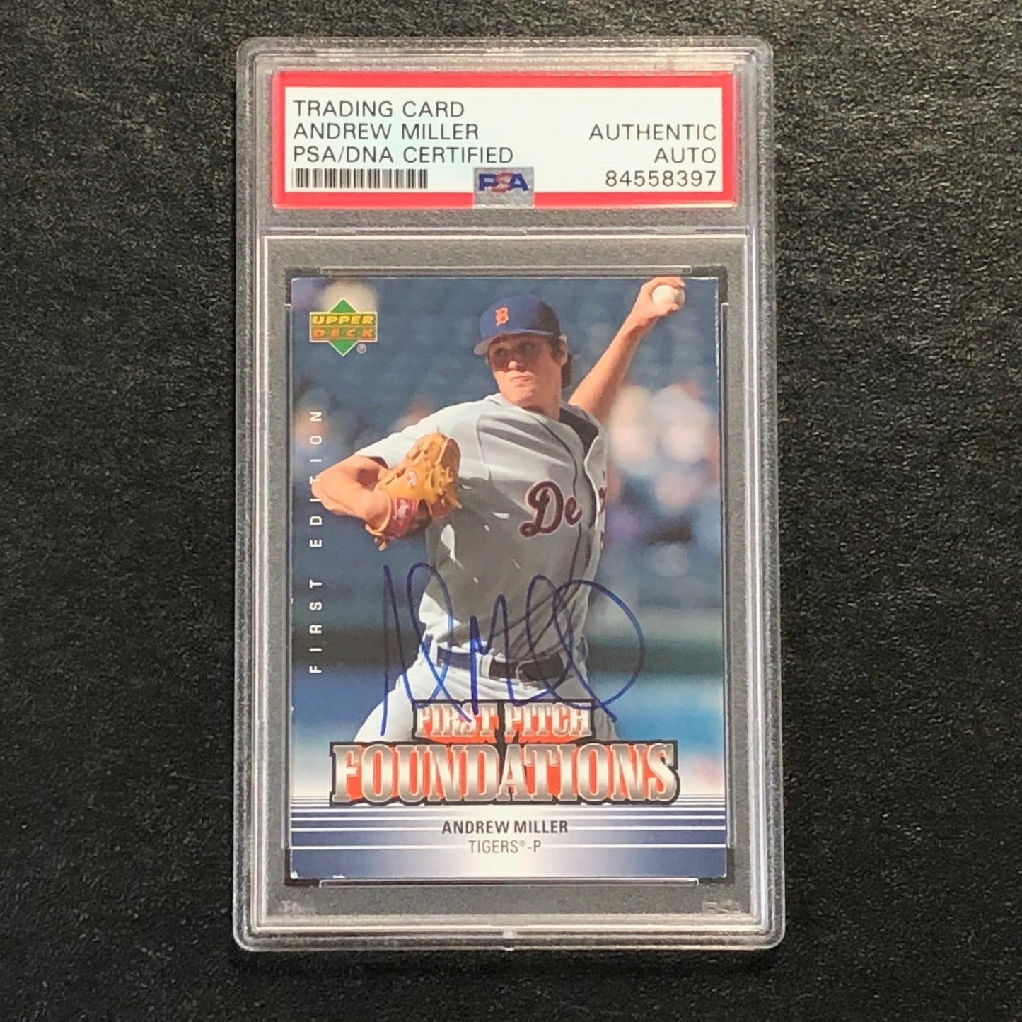 2007 Upper Deck First Edition #FPF-AM Andrew Miller Signed Card PSA Slabbed Auto