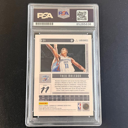 2020-21 Panini Chronicles Luminance Basketball #154 Theo Maledon Signed Card AUT