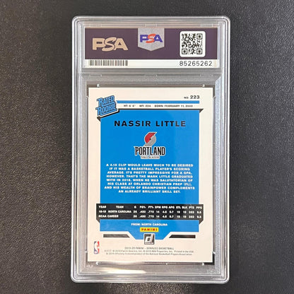 2019-20 Donruss Rated Rookie #223 Nassir Little Signed Rookie Card AUTO PSA Slab