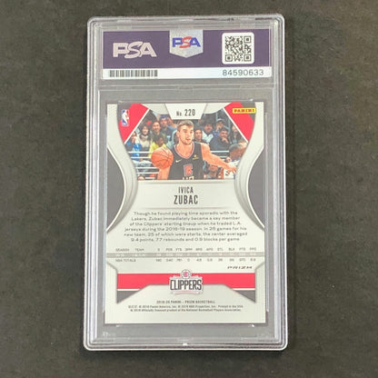 2019-20 Panini Prizm Silver #220 Ivica Zubac Signed Card AUTO PSA Slabbed Clippe