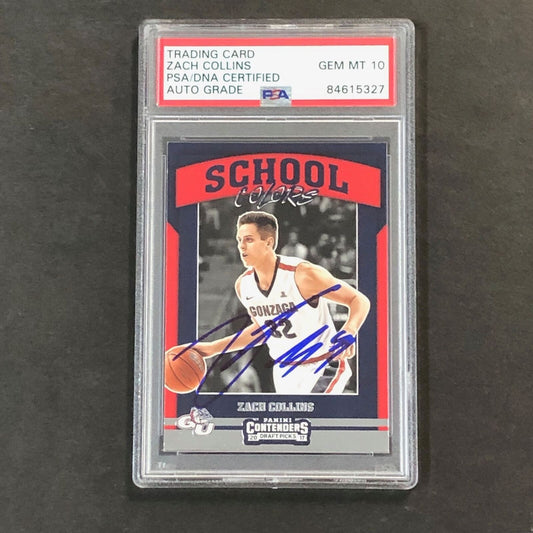 2017-18 Contenders Draft Picks School Colors #11 ZACH COLLINS Signed Card AUTO 1