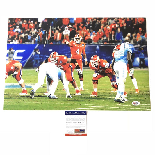 Deshaun Watson signed 12x18 photo PSA/DNA Clemson Tigers Autographed