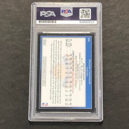 2009-10 Topps Basketball #200 Wilson Chandler Signed Card AUTO PSA Slabbed Knick
