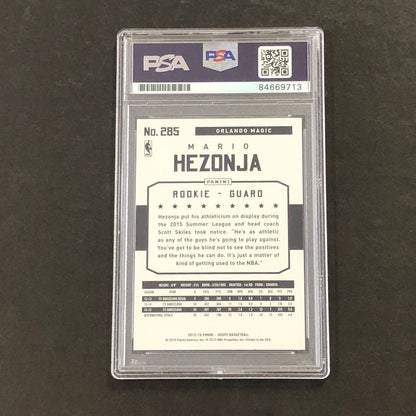 2015-16 NBA Hoops #285 Mario Hezonja Signed Rookie Card AUTO PSA/DNA Slabbed RC