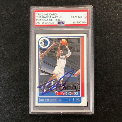 2021-22 NBA Hoops #102 Tim Hardaway Jr. Signed Card AUTO 10 PSA Slabbed Maverick