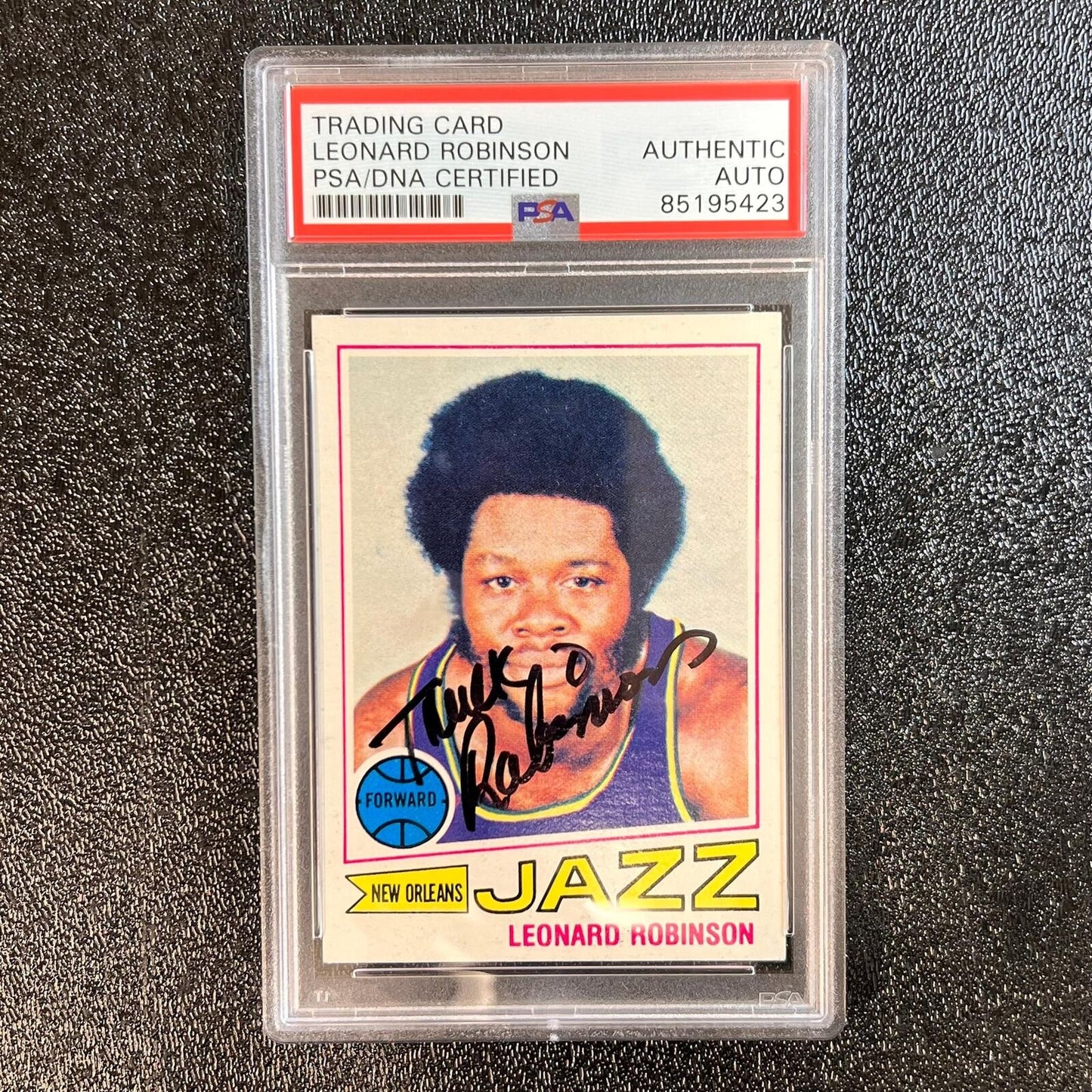 1977-78 TOPPS #74 Leornard Robinson Signed Card PSA Slabbed Auto Jazz