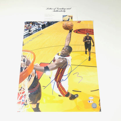 Dwyane Wade signed 16x20 PSA/DNA AUTO 10 LOA Miami Heat Autographed