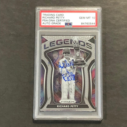 2021 Panini Prizm Racing #82 Richard Petty Signed Card AUTO GRADE 10 PSA Slabbed