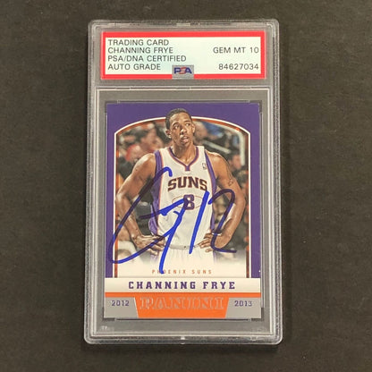 2012-13 Panini #30 Channing Frye Signed Card AUTO 10 PSA Slabbed Suns