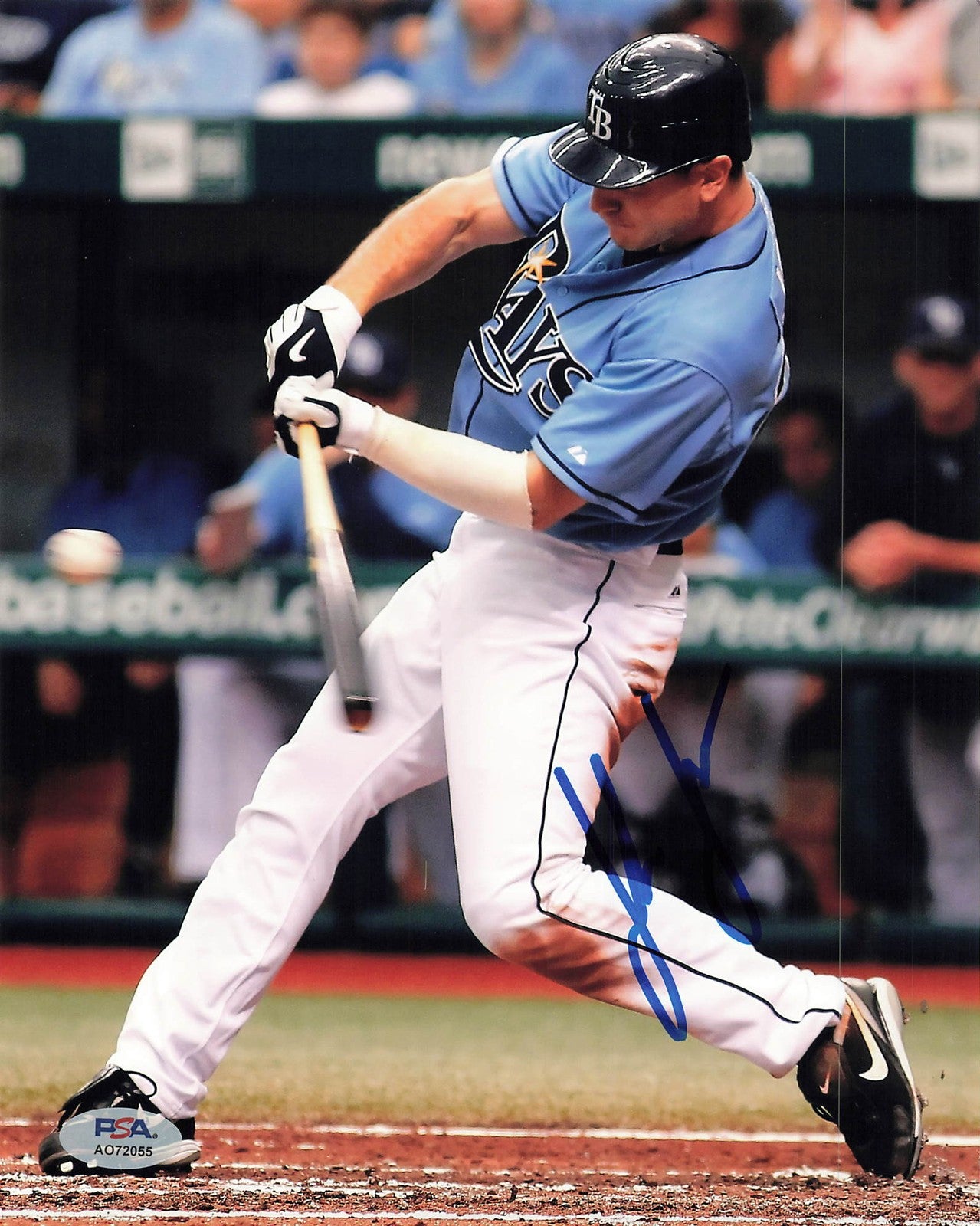 John Jaso Signed 8x10 Photo PSA Tampa Bay Devil Rays