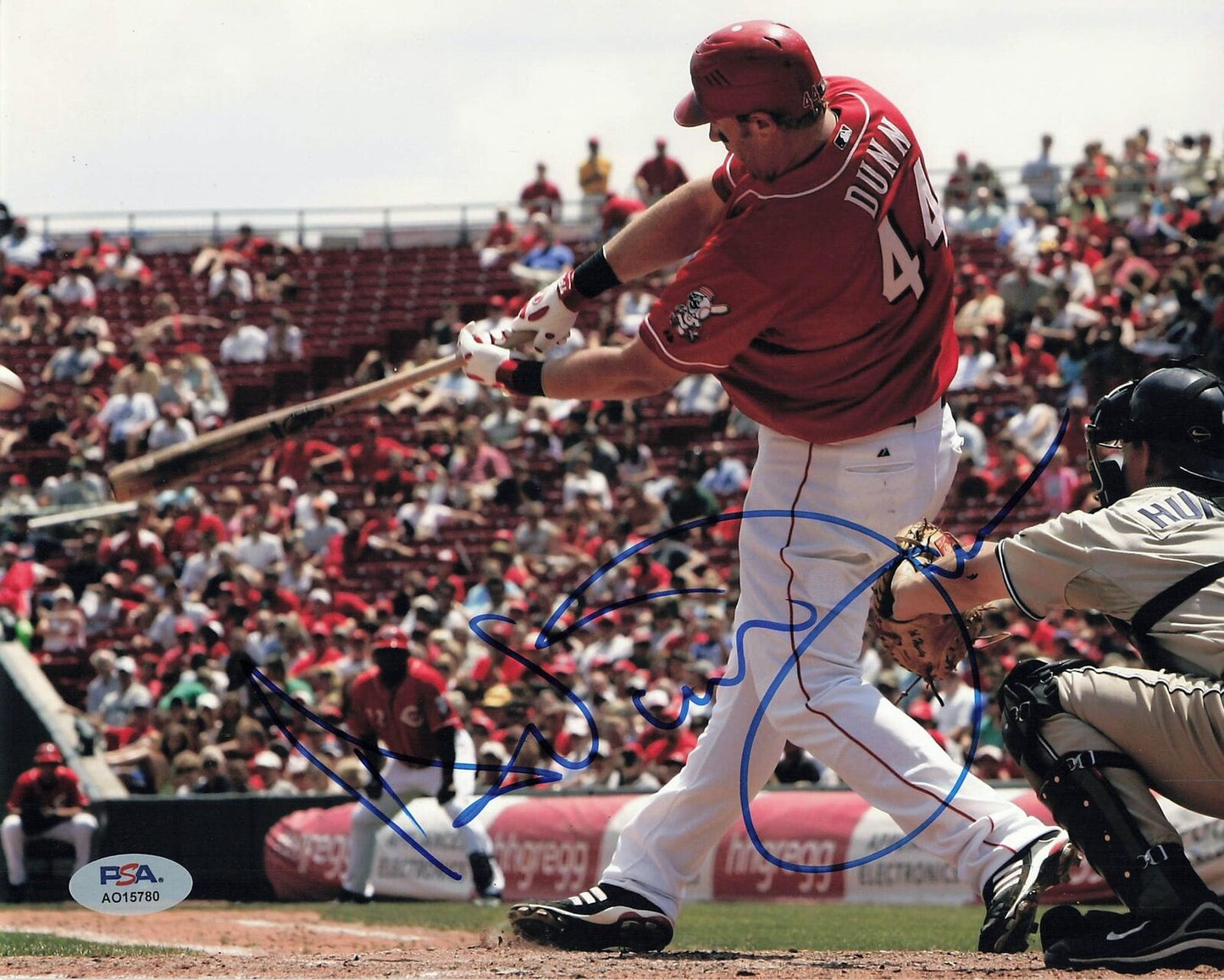 ADAM DUNN signed 8x10 photo PSA/DNA Cincinnati Reds Autographed