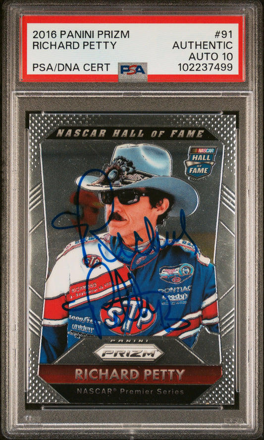 2016 Panini Prizm #91 Richard Petty PSA A Auto 10