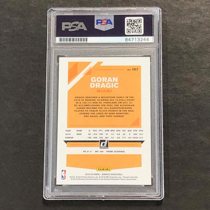 2019-20 Panini Donruss #107 Goran Dragic Signed Card AUTO PSA/DNA Slabbed Heat