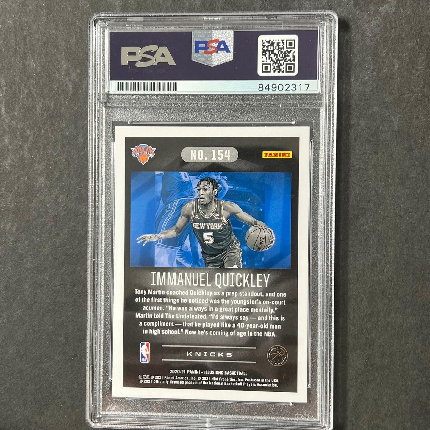 2020-21 Panini Illusions #154 IMMANUEL QUICKLEY Signed Card AUTO PSA Slabbed RC