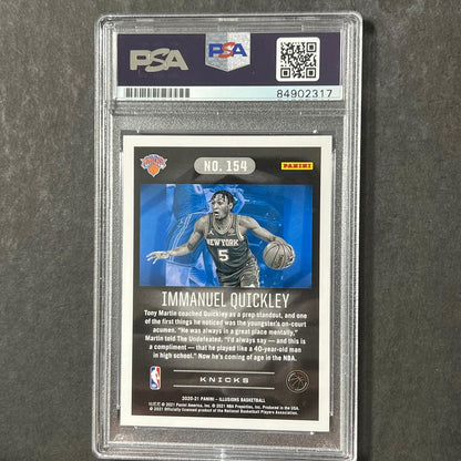 2020-21 Panini Illusions #154 IMMANUEL QUICKLEY Signed Card AUTO PSA Slabbed RC