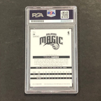 2013-14 NBA Hoops #28 Tobias Harris Signed Card PSA Slabbed Magic