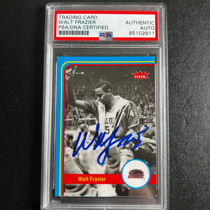 2012-13 Fleer Retro Basketball #25 Walt Frazier Signed Card AUTO PSA Slabbed Sal