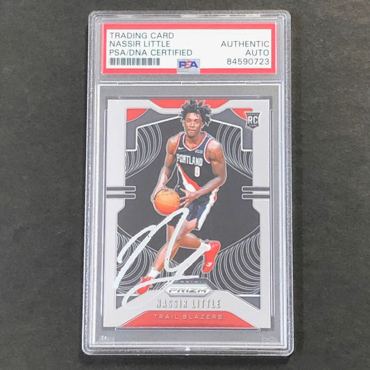 2019 Panini Prizm #269 Nassir Little Signed Rookie Card AUTO PSA Slabbed RC Blaz