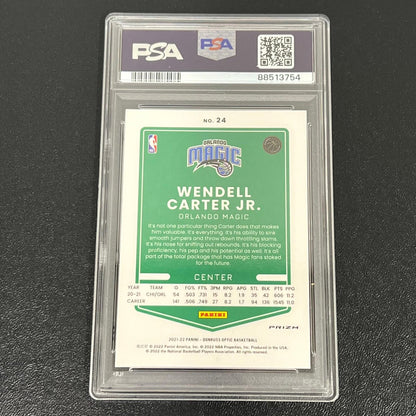 2021-22 Panini Donruss Optic White Sparkle #24 Wendell Carter Jr. Signed card PS