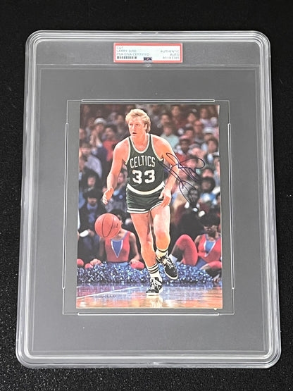 Larry Bird Signed photo PSA/DNA Celtics Autographed Slabbed