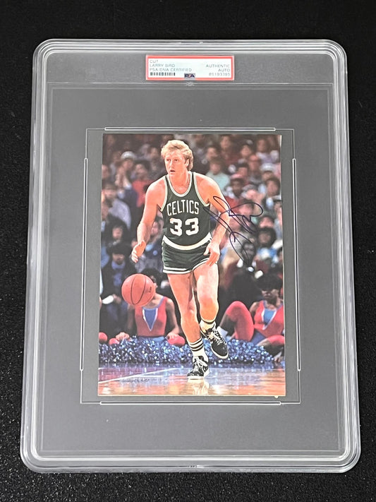 Larry Bird Signed photo PSA/DNA Celtics Autographed Slabbed