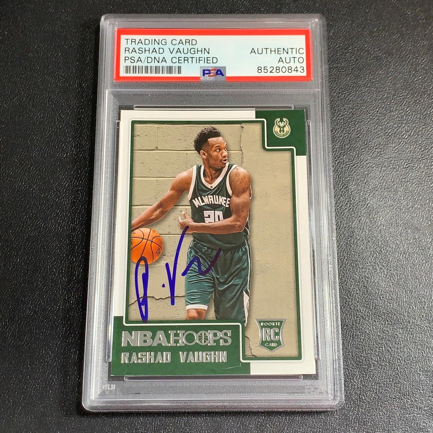 2015-16 Panini NBA Hoops #269 Rashad Vaughn Signed Card AUTO PSA Slabbed RC Rook