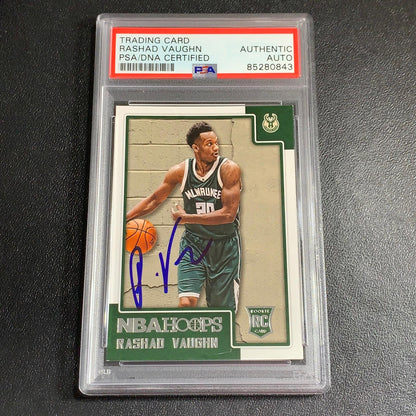 2015-16 Panini NBA Hoops #269 Rashad Vaughn Signed Card AUTO PSA Slabbed RC Rook