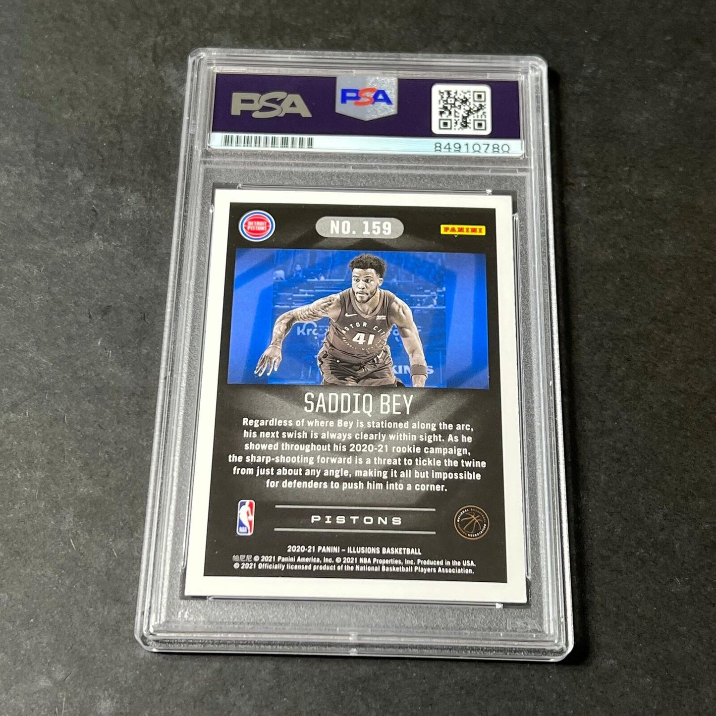 2020-21 Panini Illusions #159 Saddiq Bey Signed Card AUTO 10 PSA Slabbed RC Pist