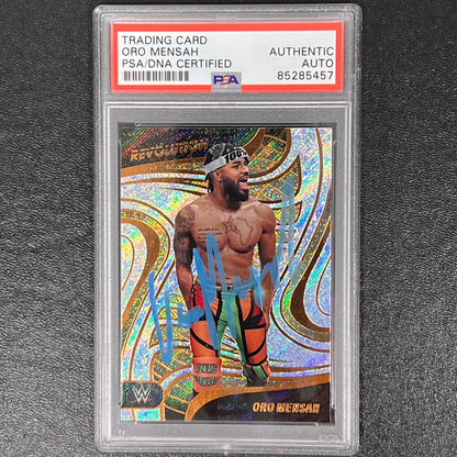 2023 Panini Revolution WWE #20 Oro Mensah Signed Card AUTO PSA/DNA Slabbed NXT