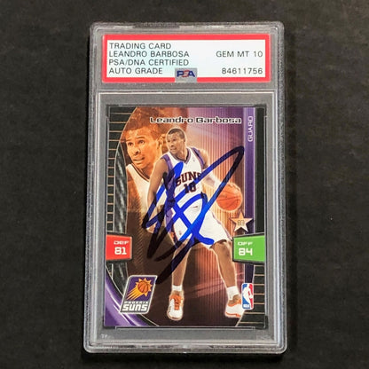 2009-10 Adrenalyn XL #20 Leandro Barbosa Signed Card AUTO 10 PSA Slabbed Suns