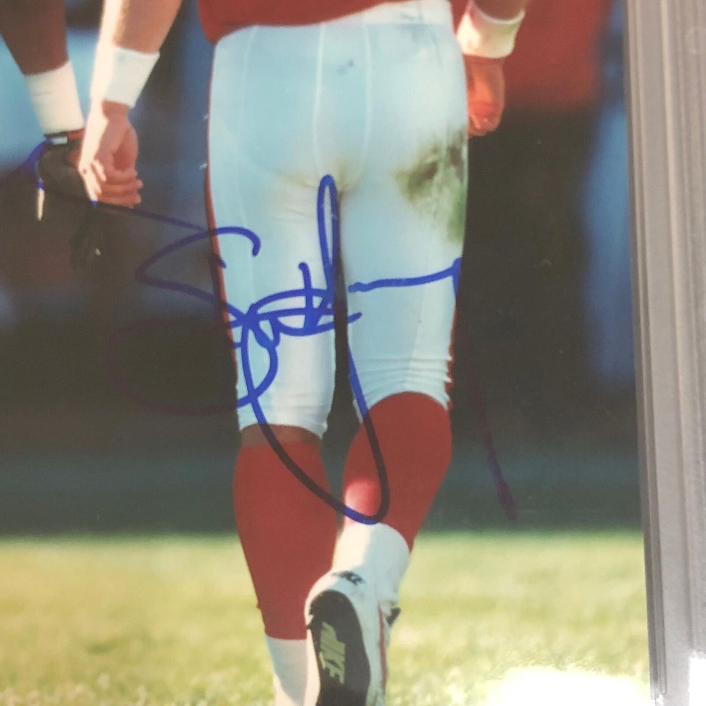 JERRY RICE STEVE YOUNG Signed 8x10 PSA/DNA Encapsulated Mint Autographed Niners