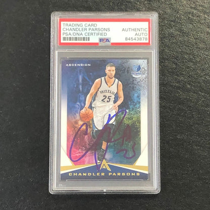 2017-18 Panini Ascension #49 Chandler Parsons Signed Card AUTO PSA/DNA Slabbed M
