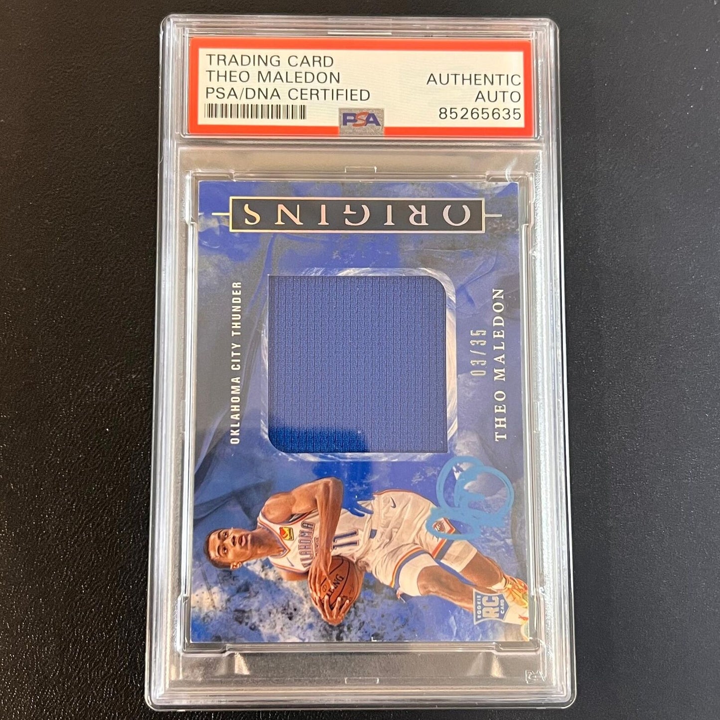 2020-21 Panini Origins #RJJ-MAL Theo Maledon Signed Card AUTO PSA/DNA Slabbed Th