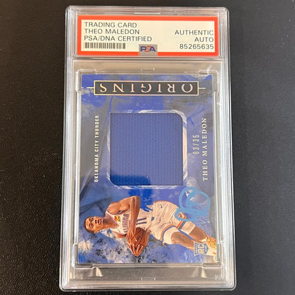 2020-21 Panini Origins #RJJ-MAL Theo Maledon Signed Card AUTO PSA/DNA Slabbed Th