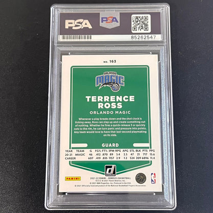 2021-22 Panini Donruss #163 Terrence Ross Signed Card AUTO PSA Slabbed Magic