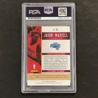 2013-14 Elite Basketball #75 Jason Maxiell Signed Card AUTO 10 PSA Slabbed Magic