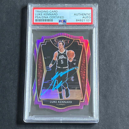 2020-21 Panini Select #159 Luke Kennard Signed Rookie Card AUTO PSA Slabbed Clip