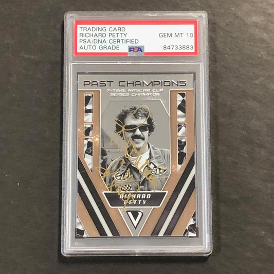 2019 Panini Victory Lap #75 Richard Petty Signed Card AUTO 10 PSA Slabbed Nascar
