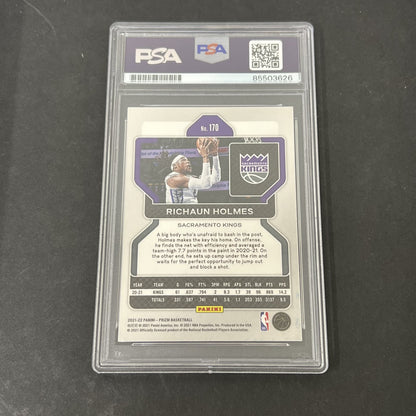 2021-22 Panini Prizm #170 Richaun Holmes signed card PSA