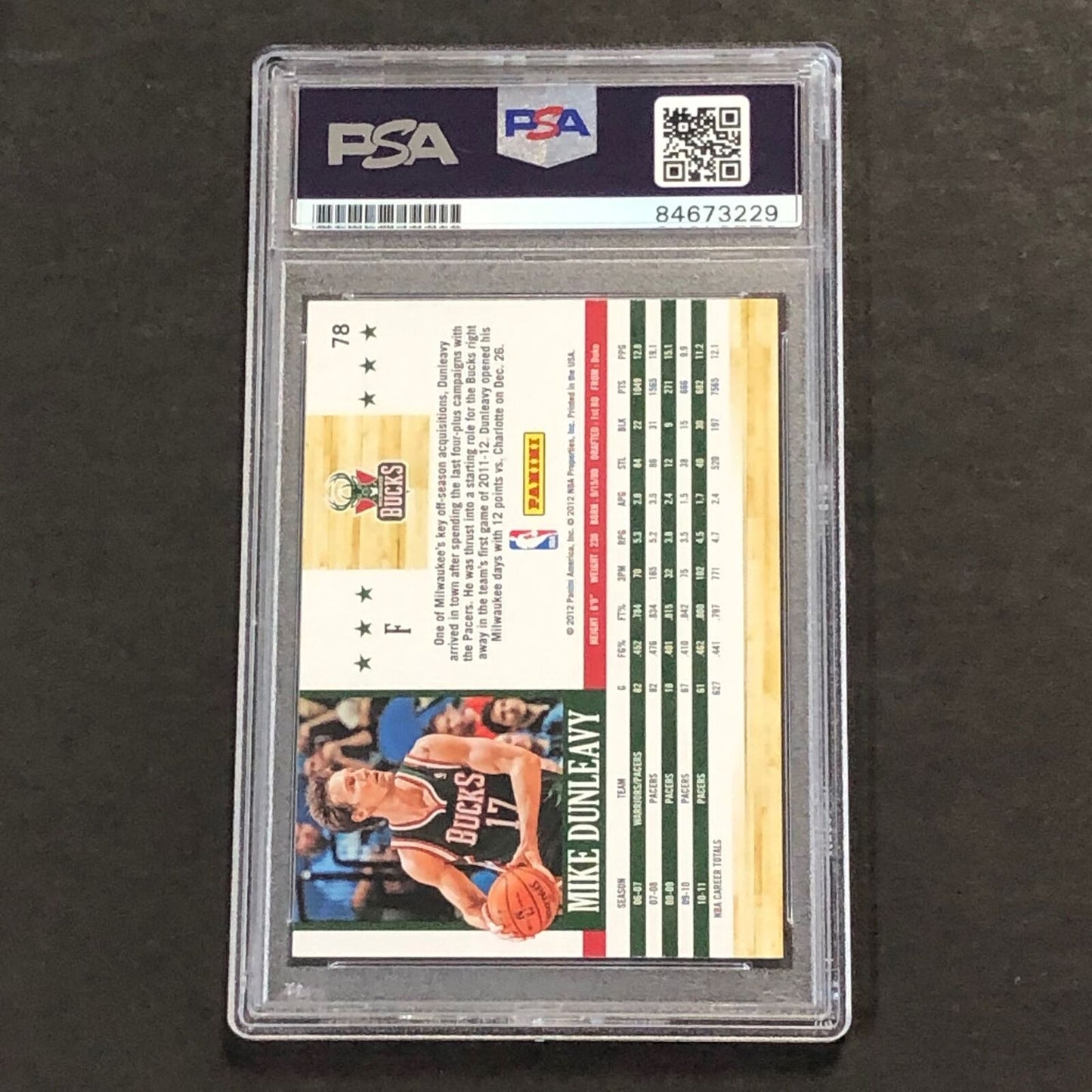 2012-13 NBA Hoops #78 Mike Dunleavy Signed Card PSA/DNA Slabbed Bucks