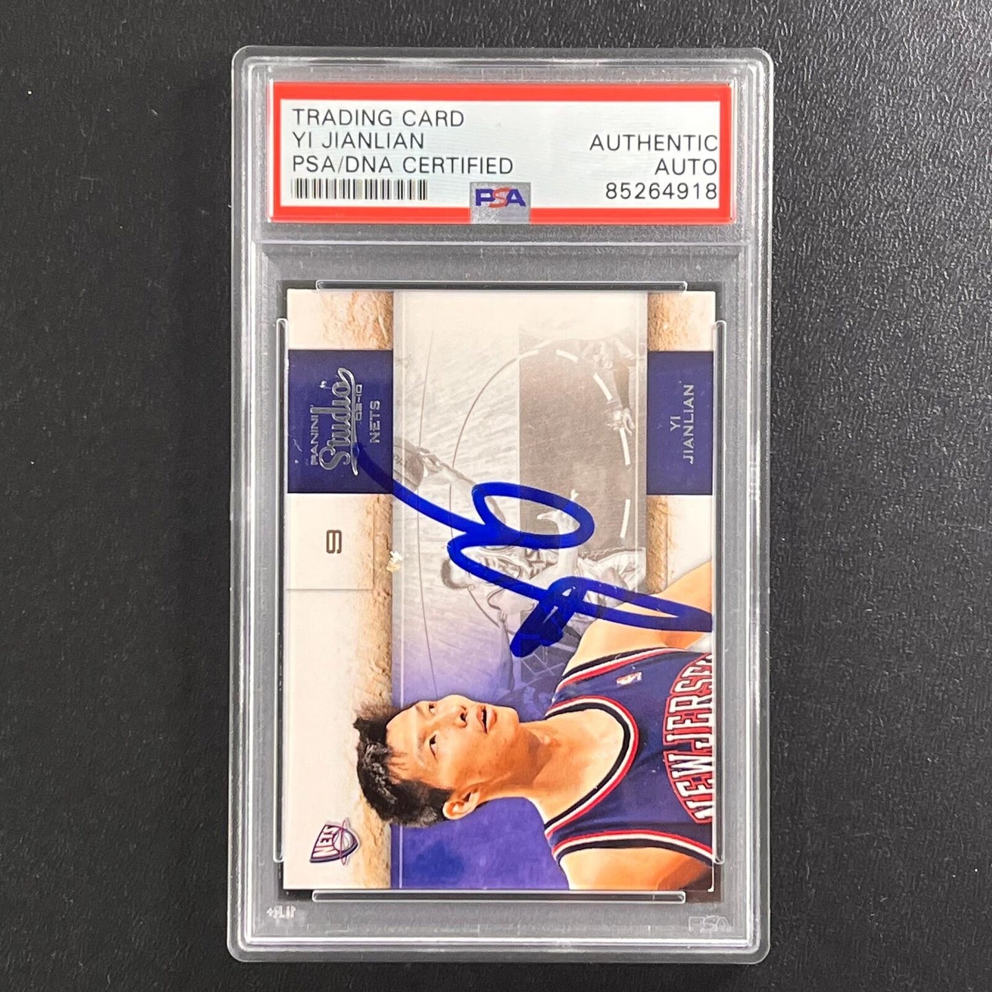 2010 Panini Studio #91 Yi Jianlian Signed Card AUTO PSA Slabbed Nets