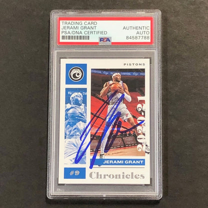 2020-21 Chronicles Basketball #36 Jerami Grant Signed Card AUTO PSA Slabbed Pist