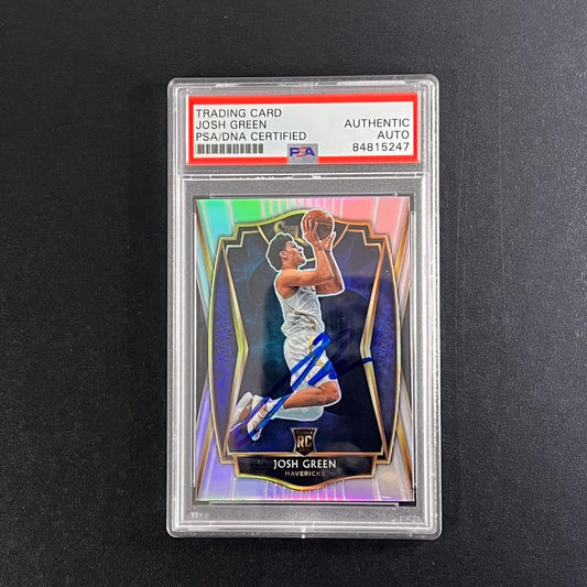 2021 Panini Select #192 Josh Green Signed Card AUTO PSA Slabbed RC Mavericks