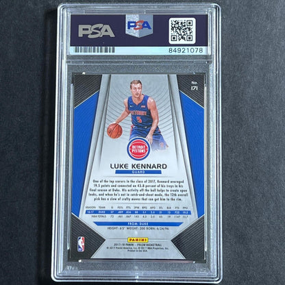 2017 Panini Prizm #171 Luke Kennard Signed Rookie Card AUTO PSA Slabbed Pistons