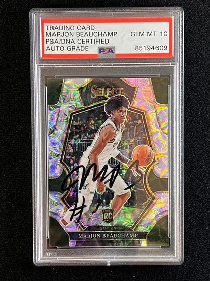 2022-23 Panini Prizm Premier Level Select #179 Marjon Beauchamp Signed Card AUTO