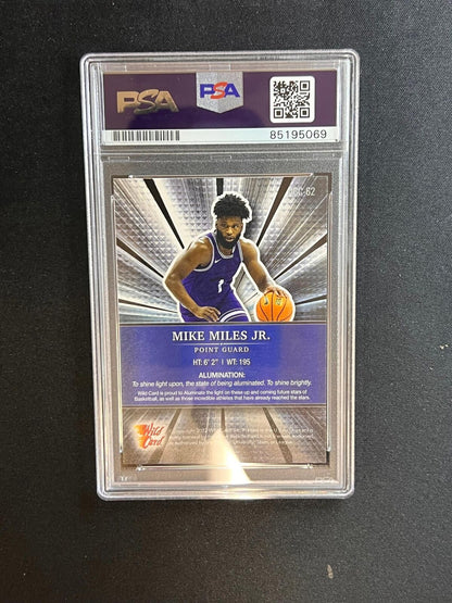 2022 Wild Card Alumination #ABC-62 Mike Miles Jr. Signed card AUTO PSA Slabbed M