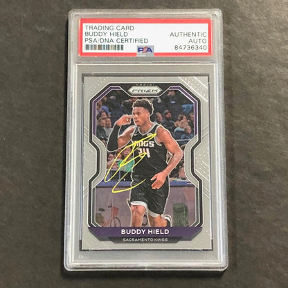 2020-21 Panini NBA Prizm #36 Buddy Hield Signed Card AUTO PSA Slabbed Kings