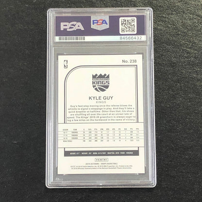 2019-20 NBA Hoops #238 Kyle Guy Signed Card AUTO 10 PSA Slabbed RC Kings