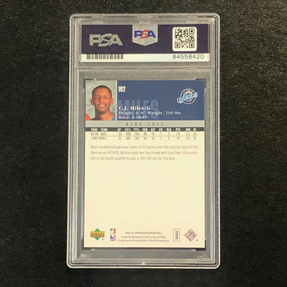 2006-07 Upper Deck #192 C.J. Miles Signed Card PSA Slabbed Jazz